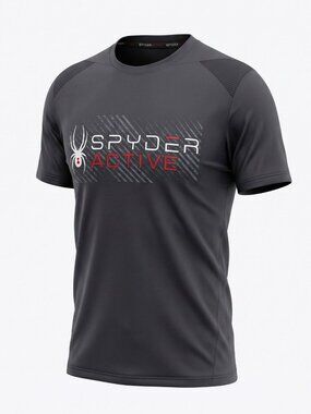 Spyder Active Men’s Black ProWeb Performance Logo Shirt Large
